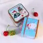 5er Set Weihnachts Blechschatzen, Süßigkeitenboxen, Quadratische Geschenkschachteln, Süßigkeitenbehälter, Münzbehälter, Keksdose für Weihnachten