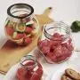 YunNasi Glass Favor Jars with Lids Food Storage Canning Bottles Jar for Sauce,Beans, Dried foods,Candies,Clear,Set of 6 (450ml(15.40oz))