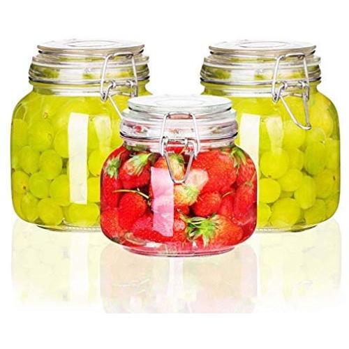 XSWZAQ Sealed cans, glass, food bottles, honey, lemon, passion fruit, pickles, jars, lids, household small storage jars