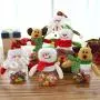 TOYANDONA 3pcs Christmas Candy Jar with Santa Snowman Reindeer Doll Star Shape Christmas Cookie Storage Container Clear Plastic Candy Jar for Xmas Holiday Party Gift