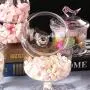HOUSIYU Pharmacist Jar Glass with Dust and Moisture Storage Tank, Suitable for Candy Self-Service Display, Kitchen Shower Decoration, 16x14.5x9cm HOUSIYU Pharmacist Jar Glass with Dust and Moisture Storage Tank, Suitable for Candy Self-Service Display, Kitchen Shower Decoration, 16x14.5x9cm