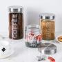 Glass Canister Set with Stainless Steel Lids 57/44/29 Ounce for Coffee, Sugar and Tea (3-Piece Assorted)
