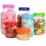 NAQIFU 16 Pack Colored Plastic Mason Jar Lids with 8 Regular Mouth 70mm & 8 Wide Mouth 86mm Recyclable Plastic Storage Caps for Ball Kerr Jar Lids