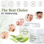 Organic Aloe Vera Moisturizing Cream Body and Face Moisturizer For Acne, Psoriasis, Rosacea, Eczema, Aging, Itchy Dry or Sensitive Skin Care Cream, Skin Care Face Natural Cream (8 oz)