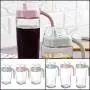JUSTDOLIFE Ölspender Set Kochöl Cruet Ölspender Flasche Essigbehälter Küchengeräte