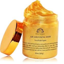 One Day Sale! 24K Gold Facial Mask By White Naturals: Rejuvenating Anti-Aging Face Mask For Flawless Skin, Reduces Fine Lines & Wrinkles, Clears Acne, Minimizes Pores, Moisturizes & Firms Up Your Skin