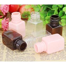 6PCS 10ml/0.33oz Square Empty Refillable 360 Degree Revolve Plastic Nasal Spray Bottles Fine Mist Sprayers Atomizers Cosmetic Container Jar Holder Vial Storage For Perfumes Makeup Water Toner Brown