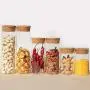 Newerlives Air Tight Storage Jar, Glass Storage Tank with a Natural Bamboo Lid, 450 ML, 650 ML, 950 ML (Cork, 450ML) Newerlives Air Tight Storage Jar, Glass Storage Tank with a Natural Bamboo Lid, 450 ML, 650 ML, 950 ML (Cork, 450ML)