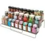 mDesign Adjustable, Expandable Kitchen Wire Metal Storage Cabinet, Cupboard, Food Pantry, Shelf Organizer Spice Bottle Rack Holder - 3 Level Storage - Up to 25" Wide - Satin mDesign Adjustable, Expandable Kitchen Wire Metal Storage Cabinet, Cupboard, Food Pantry, Shelf Organizer Spice Bottle Rack Holder - 3 Level Storage - Up to 25" Wide - Satin