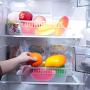 Organizer for Fridge Kitchen,2/3/4pcs Multifunctional Space Saver Slide Storage Box Under Shelf Rack Fruit Vegetables Dessert Holder (4pcs)