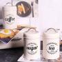 re2chiOngs Food Storage Jar, Tea Coffee Sugar Storage Canister Kitchen Spice Jar Candy Pot with Lid Snap-Fit (3Pcs/Set)