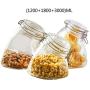 Glass Sealed Jars, Kitchen Household Grain Storage Tanks, Storage, Spices/Flower Tea/Oatmeal/Beans