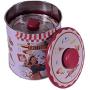Tin Bucket Canister Metal Iron Storage Box with Lid Set of 2