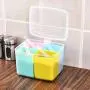 Gewürzlösungen, Küchen-Gewürzbox, Gewürzbehälter-Aufbewahrung, Splitter-Aufbewahrungskästen, farbenfrohe Aufbewahrungskästen mit Löffel.