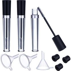 eBoot 8ml Empty Mascara Tube with Eyelash Wand Eyelash Cream Container Bottle, Rubber Inserts, Funnels Set for Castor Oil