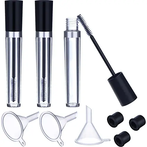 eBoot 8ml Empty Mascara Tube with Eyelash Wand Eyelash Cream Container Bottle, Rubber Inserts, Funnels Set for Castor Oil eBoot 8ml Empty Mascara Tube with Eyelash Wand Eyelash Cream Container Bottle, Rubber Inserts, Funnels Set for Castor Oil