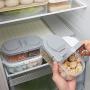 Double Compartment Buckle Storage Jar Transparent Food Storage Container Kitchen & Household Organization for Dry goods Spices and More