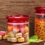 WANGLXST Food Storage Container Set, Storage Jar, Pantry Durable Seal Pot Cereal Storage Container Dry Foods Liquids Clear Container, Transparent