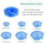 LZSDLP 6 PCS Magic Silicone Stretch Lids, Reusable Bowl Lids Food Cover Wrap, BPA-Free Food Storage Cover for Platters, Dishes, Jars, Bowls, Pot and Fruits (White)