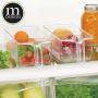 mDesign Plastic Kitchen Pantry Cabinet Refrigerator Food Storage Organizer Bin Holder with Handle - for Organizing Individual Packets, Snacks Food, Produce, Pasta - Medium, 4 Pack - Clear