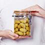 Sealed Container Storage Tank Preserves Pasta Food Dried Fruit, Glass Jar Sealing Lid, High Temperature Resistant Glass Sealed Jar Set