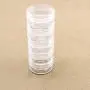 5 Layers Stacked Adjustable Clear Plastic Jar Mini Storage Bottles Container Pots For Nail Art Small Clear Balm Powder Can Tins,Clear