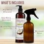 Oraganix Fractionated Coconut Oil with Amber Glass Spray Bottle - 100% Pure Natural 16 Oz Coconut Oil with 16oz Amber Glass Spray Bottle - for Essential Oil, Massage Oil, Skin and Hair Care