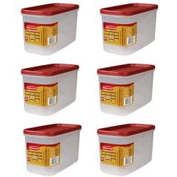 Rubbermaid - Dry Food Storage 10 Cup Clear Base Featuring Graduation Marks Pack of 6