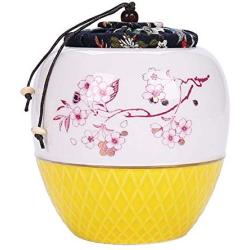 Ceramic Tea Storage Container Kitchen Storage Canister Jar for Candy Coffee - 11 x 14 cm/4.3 x 5.5 inches - 34