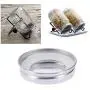 BESTONZON 3er Edelstahl Mason Jar Deckel mit 3 Dichtungen, Dicht/Dichtungssicher, Aufbewahrungslüppen für Ball Mason Gläser und mehr (7,2 x 7,2 x 1,5 cm)