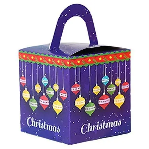 BLagenertJ 20Pcs Christmas Candy Paper Box Candy Cookie Handled Carrier Gift Packaging Bag for Xmas Supplies Decor Blue BLagenertJ 20Pcs Christmas Candy Paper Box Candy Cookie Handled Carrier Gift Packaging Bag for Xmas Supplies Decor Blue