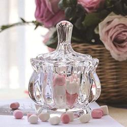 Glass Jar Transparent Candy Snack Jar Crystal Storage Jar Dried Tea Cylinder Kitchen Storage Container Wedding Decoration Bottle,3