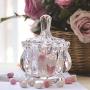 Glass Jar Transparent Candy Snack Jar Crystal Storage Jar Dried Tea Cylinder Kitchen Storage Container Wedding Decoration Bottle,1