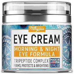 MARYANN Organics Eye Cream - Natural Formula with Hyaluronic Acid, Vitamin E & Aloe Vera - Made in USA - Anti Aging Cream for Women - Cleanse, Moisturize, and Protect Your Skin