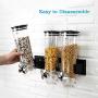 Cereal Storage Containers Dispenser Cookie Jar Plastic with Lids Airtight Bpa Free Large, Food Storage Containers for Kitchen Pantry Organization Canister Candy Bulk, 1/3Piece (Size : 1-Piece)