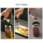 Rolin Roly 3 Models Spice Jars Glass Seasoning Storage Container Set Condiment Pots with Lids Clear for Kitchen Salt Sugar and Ketchup Canning Jar