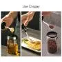 Rolin Roly 3 Models Spice Jars Glass Seasoning Storage Container Set Condiment Pots with Lids Clear for Kitchen Salt Sugar and Ketchup Canning Jar