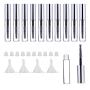 10Pcs 10ml Empty Mascara Tube and Wand, DIY Mascara Container with Cap, Eyelash Tubes Vials Bottle with Rubber Inserts and Funnels Kit for Castor Oil(Sliver)