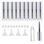 10Pcs 10ml Empty Mascara Tube and Wand, DIY Mascara Container with Cap, Eyelash Tubes Vials Bottle with Rubber Inserts and Funnels Kit for Castor Oil(Sliver)