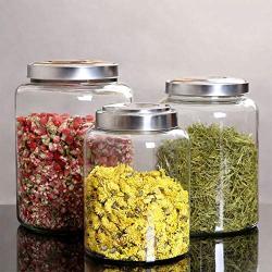 Glass Sealed Jars, Moisture-proof Kitchen Food Containers, Storage Spices/Oatmeal/Cereal/Rice