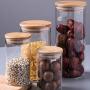 Glass Sealed Jars, Kitchen Household Grain Storage Tanks, Storage Spices/Pasta/Oatmeal/Coffee Beans