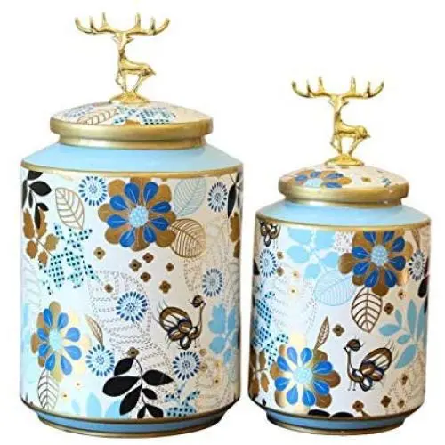 Airtight Spherical Food Storage Jars with Lids Small Ceramic Coffee Containers for Kitchen,Rustic Home Decor,Pantry Organization and Storage for Tea Snacks Sugar Coffee Spice, 2.5L/2L Airtight Spherical Food Storage Jars with Lids Small Ceramic Coffee Containers for Kitchen,Rustic Home Decor,Pantry Organization and Storage for Tea Snacks Sugar Coffee Spice, 2.5L/2L
