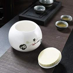 Storage Jar, Household Ceramic Cans, Creative Covers, Household Storage Sugar and Salt Containers, Coffee Cans, Tea, Herbs, Candy, Etc. 13.513cm