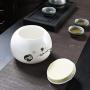 Storage Jar, Household Ceramic Cans, Creative Covers, Household Storage Sugar and Salt Containers, Coffee Cans, Tea, Herbs, Candy, Etc. 13.513cm