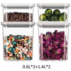 Plastic Sealed Jars, Moisture-Proof Kitchen Food Containers, Storage Coffee Beans/Pasta/Cereal/Oatmeal