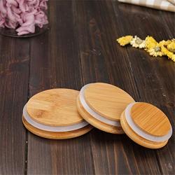 GZQ Food Storage Container Kitchen Seal Pot Tank Boxes Jars Glass with Bamboo Lid for Storage Tea Coffee Candy Snacks Cookie (350ml)