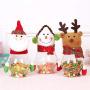 Topdo 3 Styles Christmas Candy Packing Box Iron Rectangle Candy Box Christmas Eve Box Xmas Party Bags Gift Party Favor Goody Boxes-Snowman Style