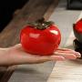 QIANZICAI Tea Cans, Red Persimmon Ceramic Storage Jars, Everything Goes Well, Creative Gifts, Gifts/Ornaments Tea Ceremony Accessories