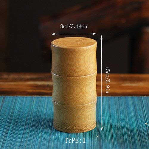 Holz Teebehälter & -kasten Vintage Teebox Aufbewahrungsbox für Tee/Kaffee/Süßigkeiten/Gewürze, handgefertigt, 1 Stück - von HUDITOOLS