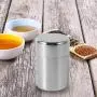 Edelstahltöpfe für Tee, Kaffee, Zucker – Kleine Dose mit Gummistopfen für Outdoor-Aktivitäten, Camping, Wandern, Haushalt (S)